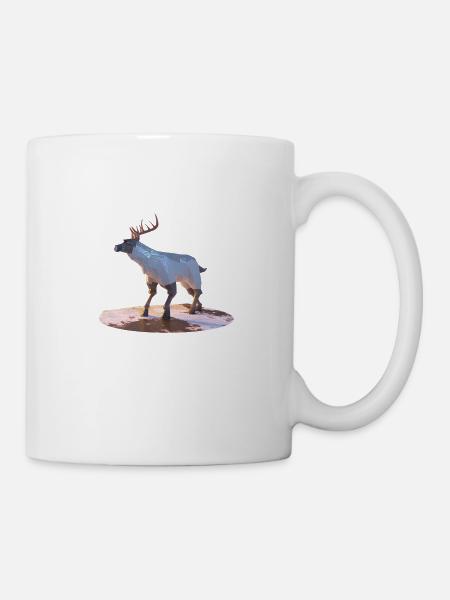 Low Poly Reindeer - Mug - white