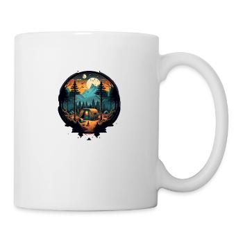 Camping Abenteuer am Fuß eines Berges - Tasse - Weiß - Rechts