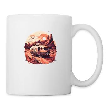 Bus Camping Adventure Outback Australia - Mug - white - Right