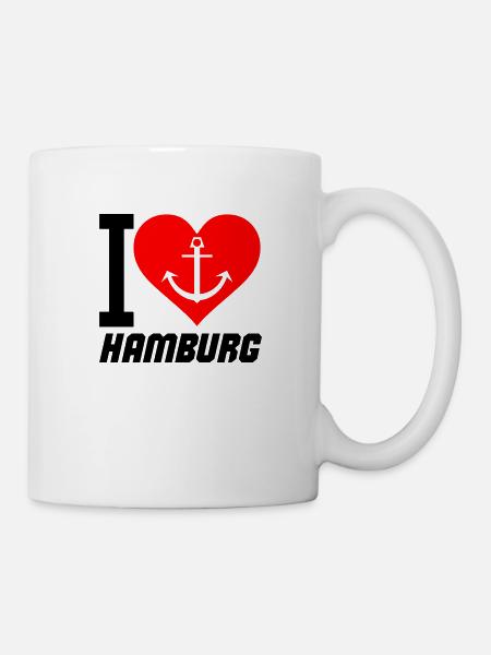 i love hamburg - Tasse - Weiß