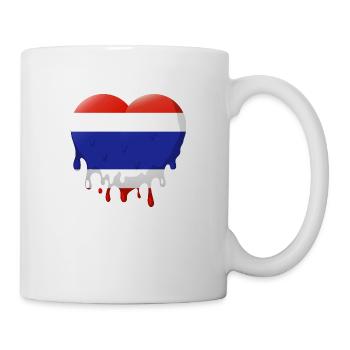 Thailand Fahne Thailändische Flagge Herz Liebe - Tasse - Weiß - Rechts
