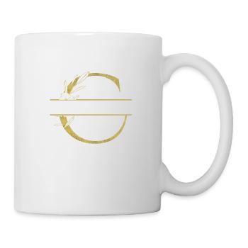lettre c doré floral personnalisé - Mug blanc - blanc - Droite