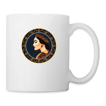 Woman Badge ArtNouvaeu 01 - Tasse - Weiß - Rechts