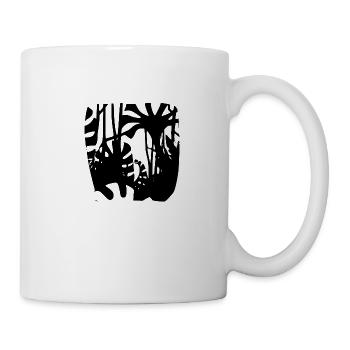 Silhouette des Dschungels - Tasse - Weiß - Rechts