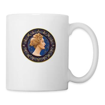 Woman Badge ArtNouvaue 12 - Tasse - Weiß - Rechts