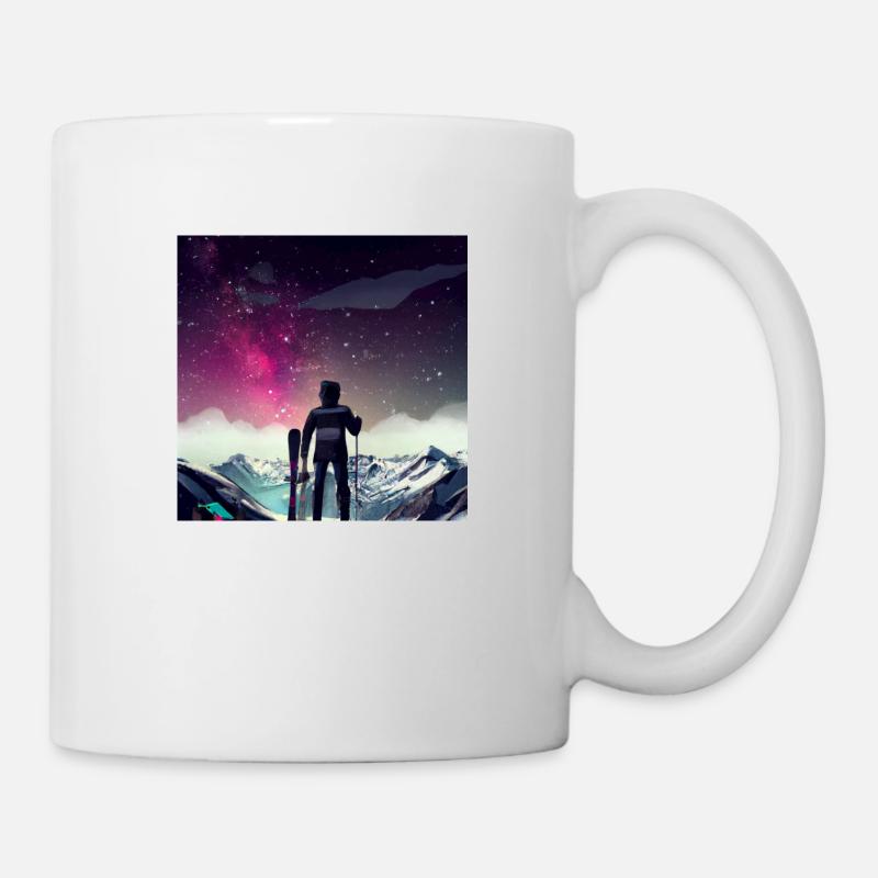 Skieurs au top - Mug blanc - blanc