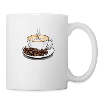Kaffeetasse - Tasse - Weiß - Rechts