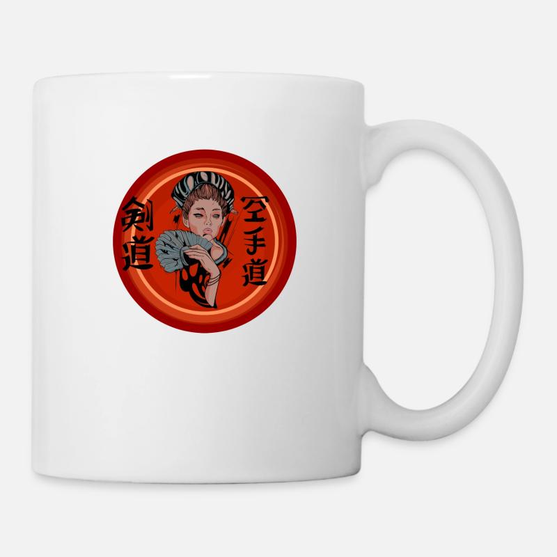 Geisha rouge - Mug blanc - blanc