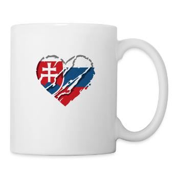 Slovakia Flag Heart Slovak Flag Home - Mug - white - Right