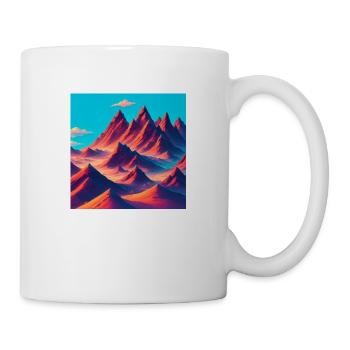 Mountain peaks in the sun - Mug - white - Right