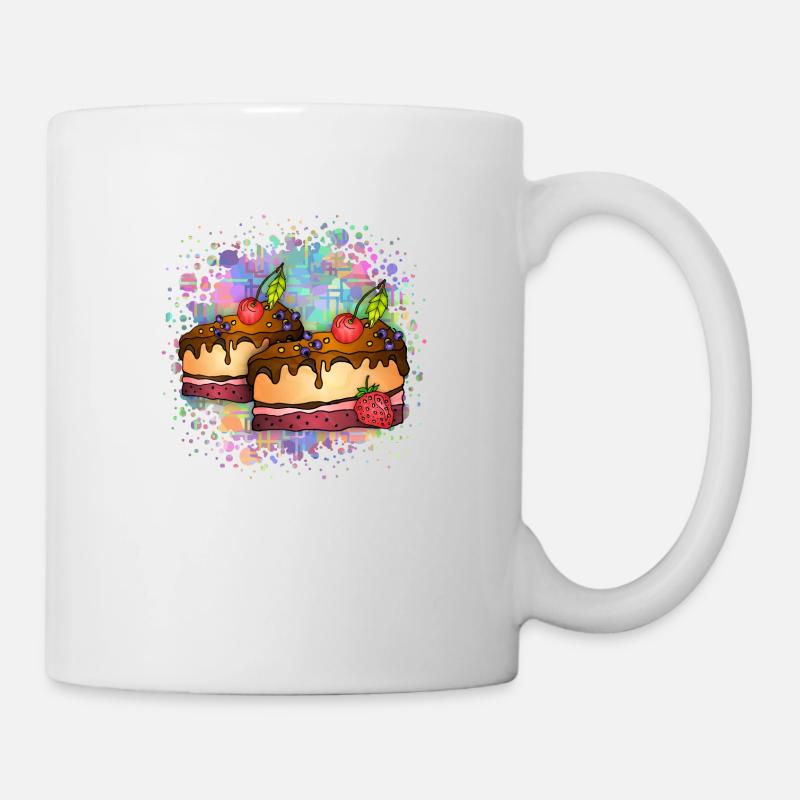 Gâteaux - Mug blanc - blanc