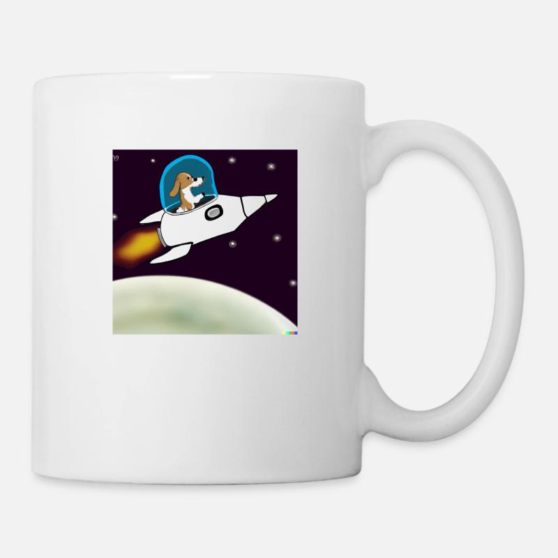 dog on mars - Tasse - Weiß