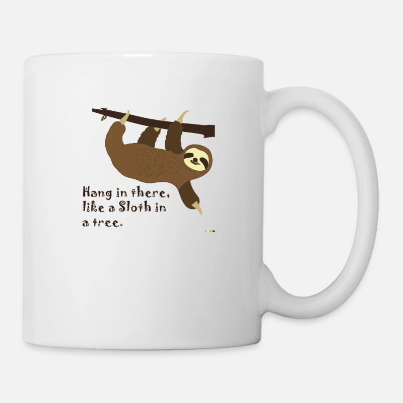 Faultier im Baum - Tasse - Weiß