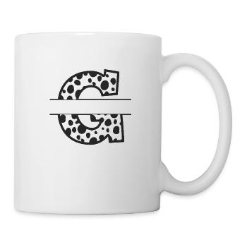 Buchstabe G benutzerdefiniertes Kuhmuster - Tasse - Weiß - Rechts