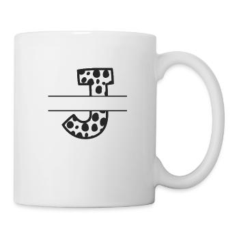 Letter J benutzerdefiniertes Kuhmuster - Tasse - Weiß - Rechts