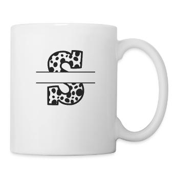 Personalized cow pattern letters - Mug - white - Right