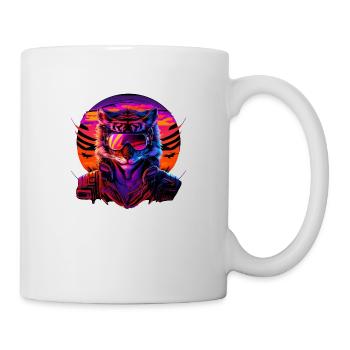 Retro Emblems - Animal - Pilot Tiger - Mug - white - Right