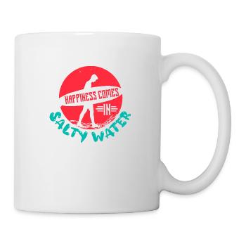 LE BONHEUR VIENT DE L’EAU SALÉE - Mug blanc - blanc - Droite