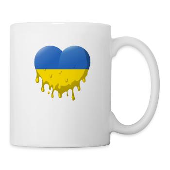 Ukraine Flag Vintage Ukrainian Flag Distressed Look - Mug - white - Right