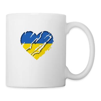 Ukraine Flag Vintage Ukrainian Flag Used Look - Mug blanc - blanc - Droite