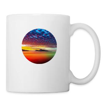 Sonnenuntergang über dem Meer - Tasse - Weiß - Rechts