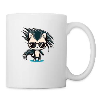 Une moufette cool avec des lunettes de soleil Look comique - Mug blanc - blanc - Droite