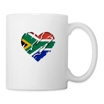 Drapeau de l’Afrique du Sud Drapeau sud-africain - Mug blanc - blanc - Droite