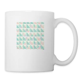 Pattern of triangles in pastel colors - Mug - white - Right