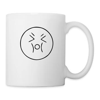 Emoji sketch blow black - Mug - white - Right