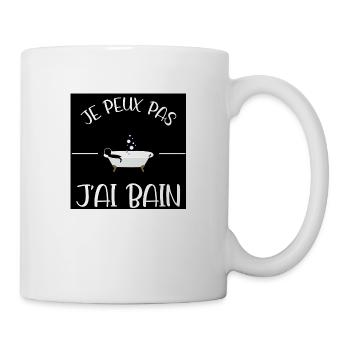 Je peux pas, j'ai bain. - Mug blanc - blanc - Droite
