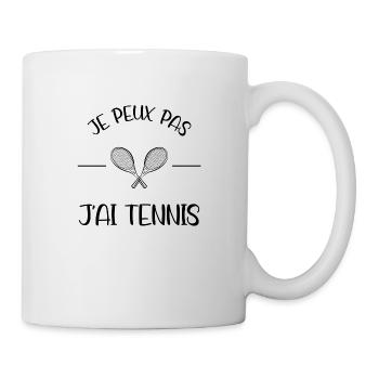 Je peux pas, J'ai Tennis. - Mug blanc - blanc - Droite