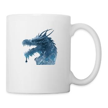 Blauer Drache - Tasse - Weiß - Rechts