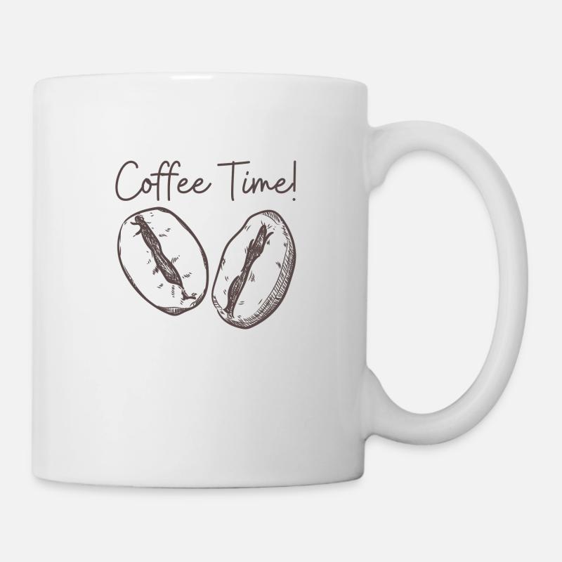 L’heure du café! La déclaration pour les amateurs de café! - Mug blanc - blanc