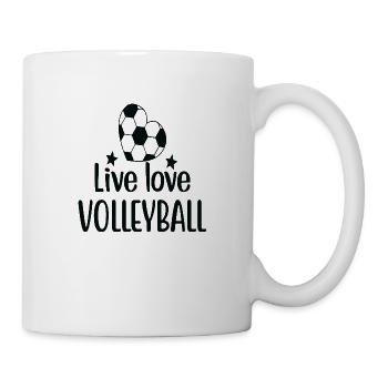Vivre l’amour Volleyball - Mug blanc - blanc - Droite