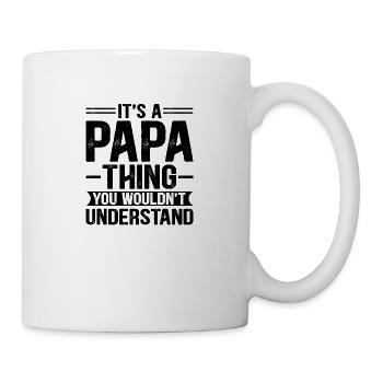 C’est un truc de papa que vous ne comprendriez pas - Mug blanc - blanc - Droite