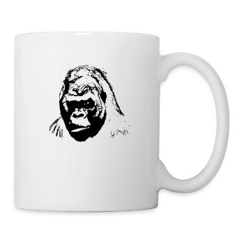 Gorilla Angola Kamerun Regenwald Afrika Geschenk - Tasse - Weiß - Rechts