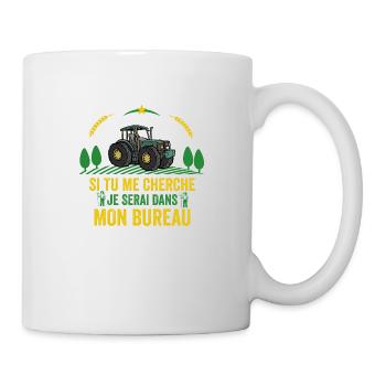 Cadeau Agriculteur Je serai Dans Mon Bureau - Mug blanc - blanc - Droite