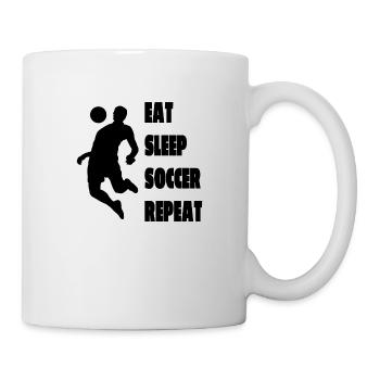 Fußballdesign Fußballspieler Fußballmannschaft - Tasse - Weiß - Rechts