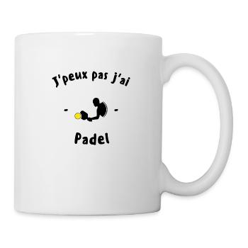 J'Peux Pas J'Ai padel - Mug blanc - blanc - Droite