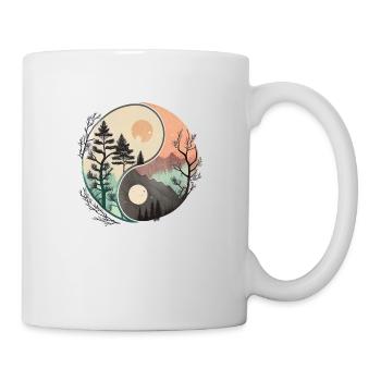 Ying Yang - Montagnes / Plage - Mug blanc - blanc - Droite