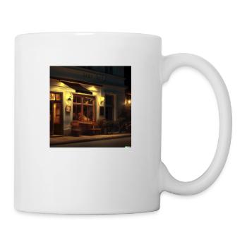 Gemüdliches Café - Tasse - Weiß - Rechts