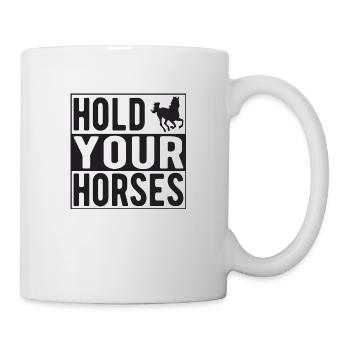 Monter sur ses grands chevaux - Mug blanc - blanc - Droite