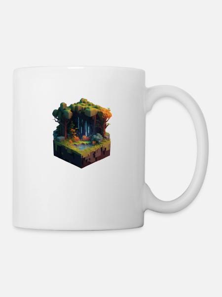 Voxel art forest 3D HD - Mug - white