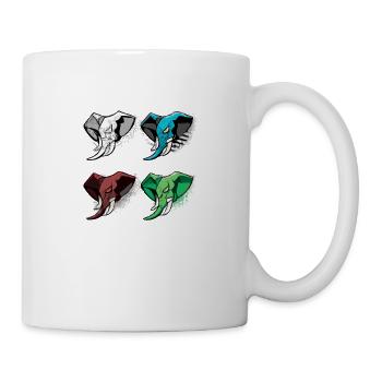 Les 4 éléphants - Mug blanc - blanc - Droite