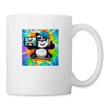 Panda fait un cadeau à la variante Selfie 2 - Mug blanc - blanc - Droite