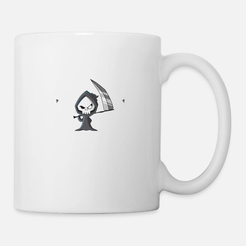 Funny Grim Reaper Inc. Logo, Goth Dark Humor - Tasse - Weiß