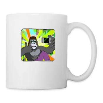 Gorilla fait cadeau Selfie V3 - Mug blanc - blanc - Droite