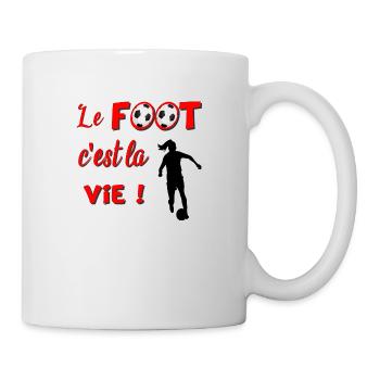 le foot c est la vie - Mug blanc - blanc - Droite