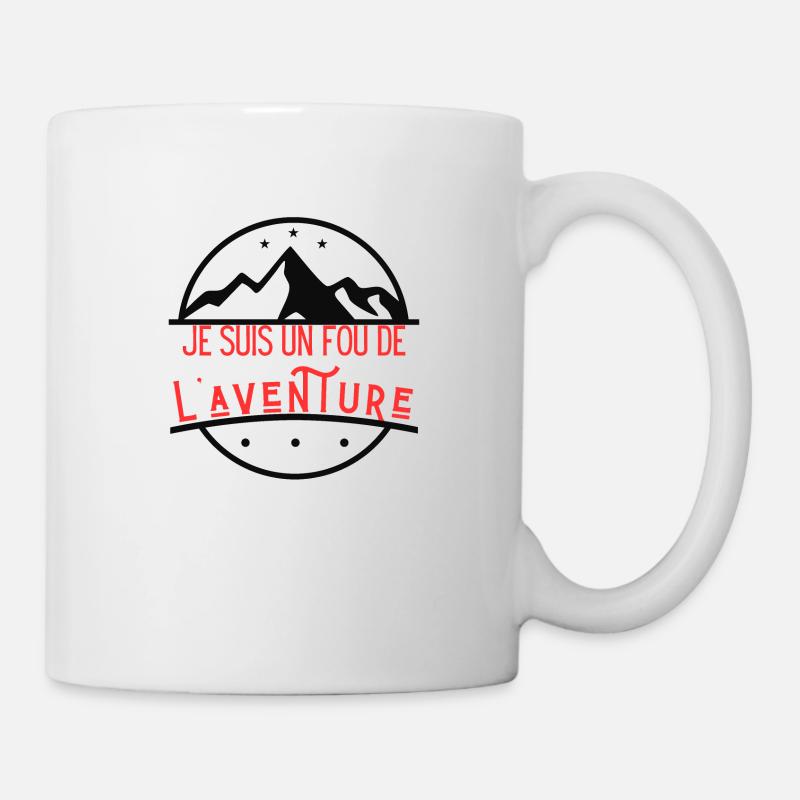 Je suis un fou de l'aventure - Mug blanc - blanc
