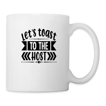 Portons un toast à l’hôte - Mug blanc - blanc - Droite